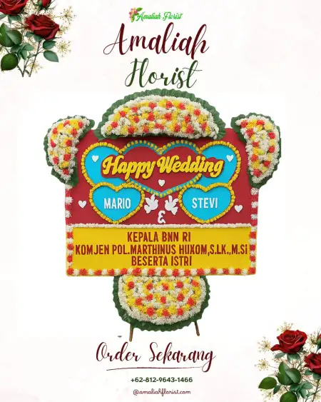 Papan Bunga Pernikahan Kalipare